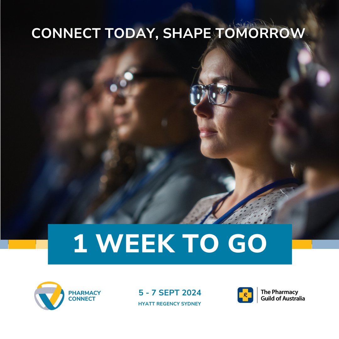 See you in ONE WEEK for Pharmacy Connect 2024 at the Hyatt Regency Sydney! 🎉

Book now loom.ly/1yoB7lw #PC2024 #ConnectTodayShapeTomorrow