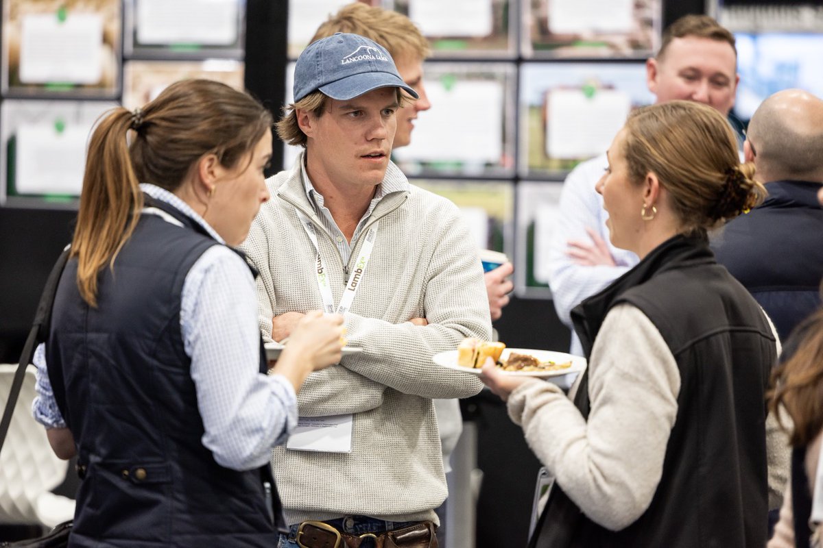 #lambex24 Trade Hall was buzzing at every break opportunity. 

A smorgasbord of products, info, programs, innovations, presentations &amp; equipment from 100+ exhibitors and live sheep plus an abundance of lamb. Check out some of the faces from the trade floor!!

 #sheep #wool #lamb