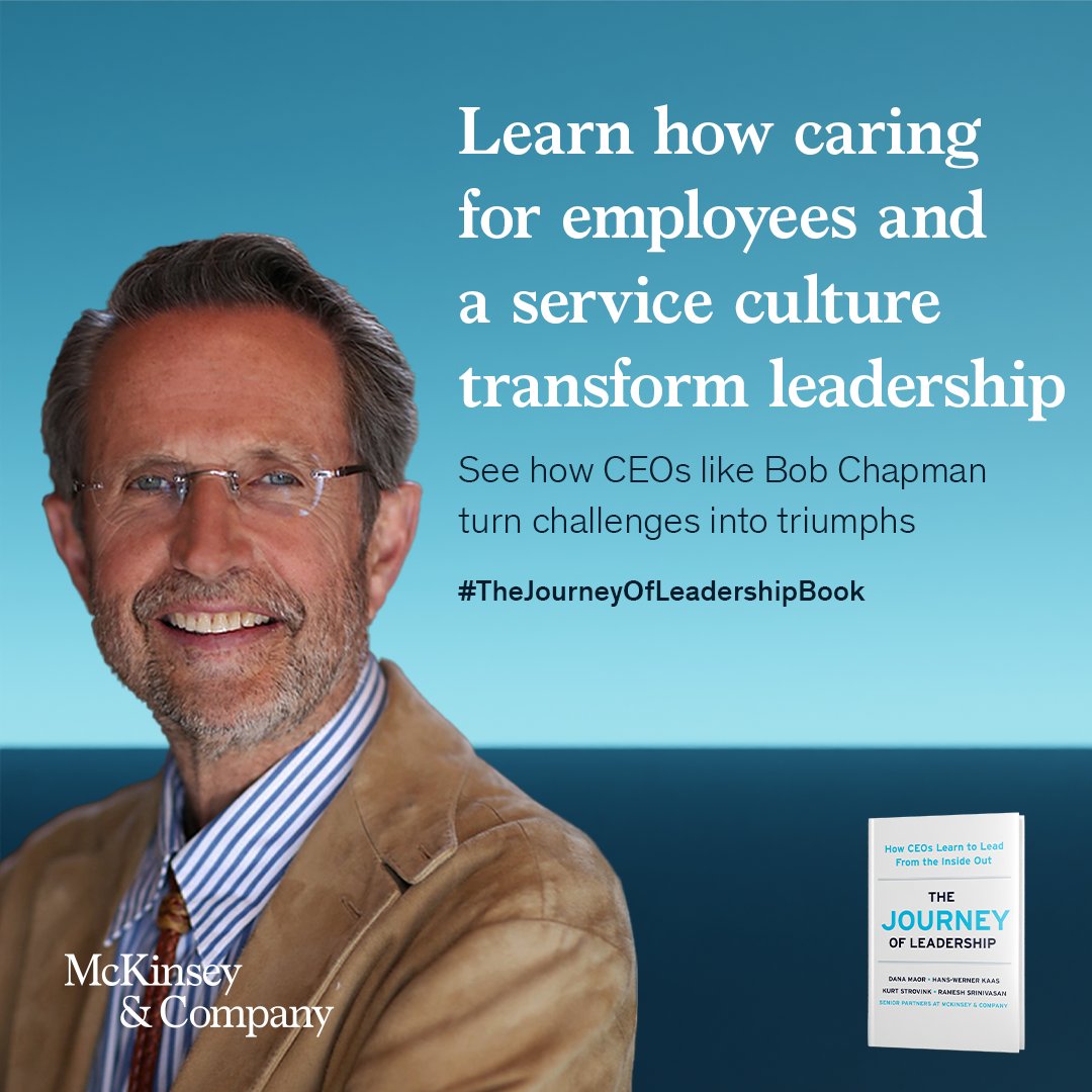 How do you create a thriving workplace? 

In #TheJourneyOfLeadershipBook, Bob Chapman, CEO of <a href="/barrywehmiller/">Barry-Wehmiller</a>, shows the way with innovative initiatives that foster a culture of caring and retain talent. 

Learn more: mck.co/3AHLdoP