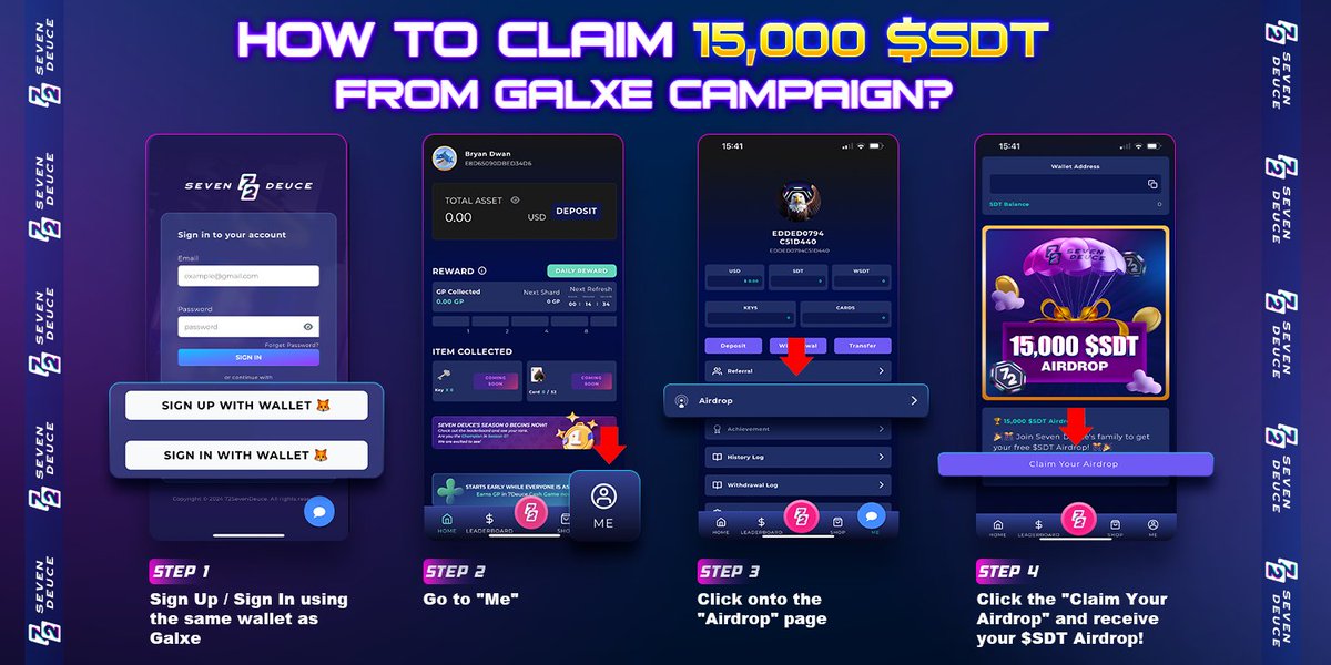 72SevenDeuce's tweet photo. 💰 Claim your 15,000 $SDT from 7Deuce Poker now! ⚔️

Login here: https://t.co/Czhvw2VNUV https://t.co/BlrD9WgAXw
