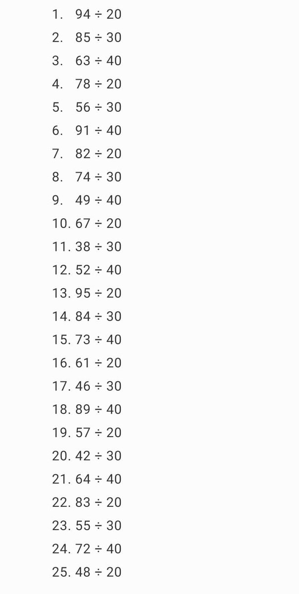 fairysenduka's tweet photo. ˖⋆࿐໋ ✦۟    ࣭   ⊹ㅤ𝜗𝜚 100 latihan soal pembagian bersusun. ( matdas )

#studytwt #AMBISVERSE #snbt2025 https://t.co/y7nZvDNET0