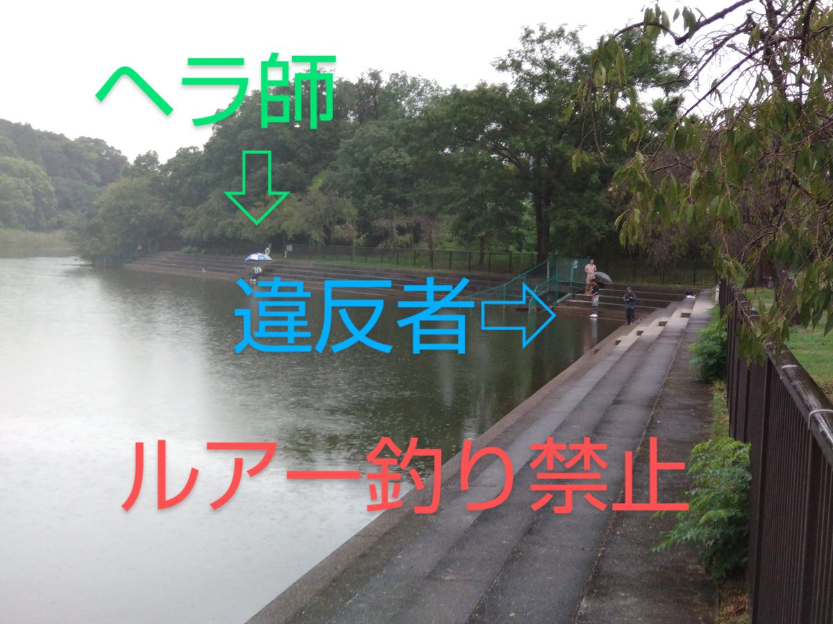 masa_eels's tweet photo. ヘラブナ釣り
釣り人居ないと、思ったら居たわ🤔普通天候が荒れる天気なのに釣りをするか？あっ密会してた😱
ルアー釣り禁止だけど、３人居たわ🤔
釣れるわけないのに、暇な人たちです。 https://t.co/VOBBeQCDfz