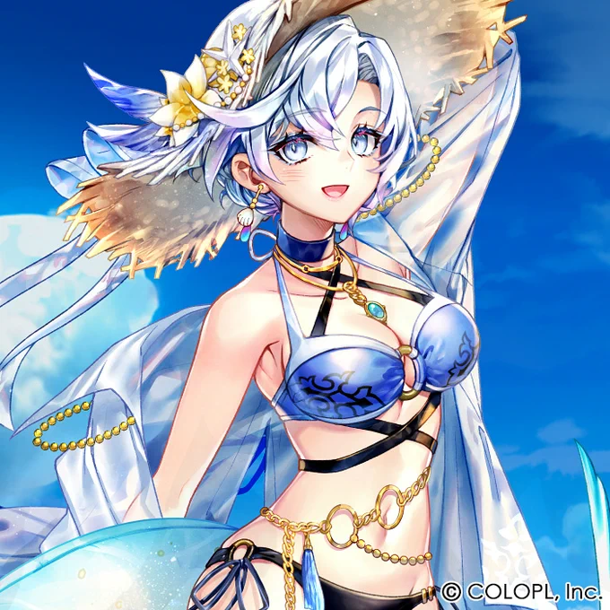 株式会社コロプラ様『白猫プロジェクト NEW WORLD'S』にて「フーシャ」のイラストを描かせて頂きました。『みんな集まれ! 海の家!サマーメモリーズ2024』というイベントに登場しております!海の家で頑張るフーシャさんをよろしくお願い致しますっ。 #白猫プロジェクト 
