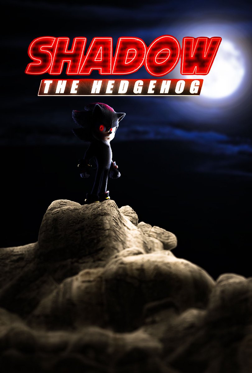 Not_Kryptic's tweet image. made a “movie poster” in tribute of the #Sonic3 trailer i need honest opinions I’m still learning