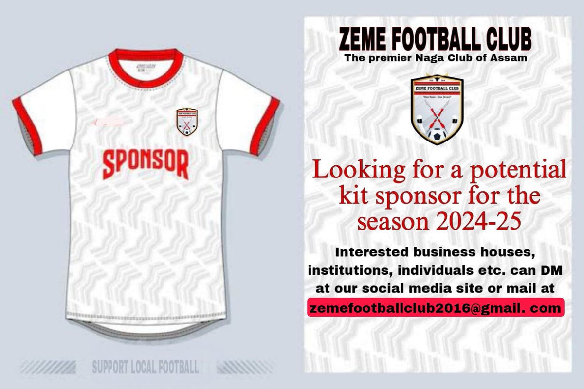 BharatJeme's tweet photo. ZEME FOOTBALL CLUB, a small but rising name in Assam football is looking for your support and assistance. Please do support us for our future 
@SonuSood 
@anandmahindra 
@sachin_rt 
@MangteC 
@TheJohnAbraham https://t.co/AAdfqIikuZ