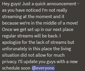 A quick announcement!