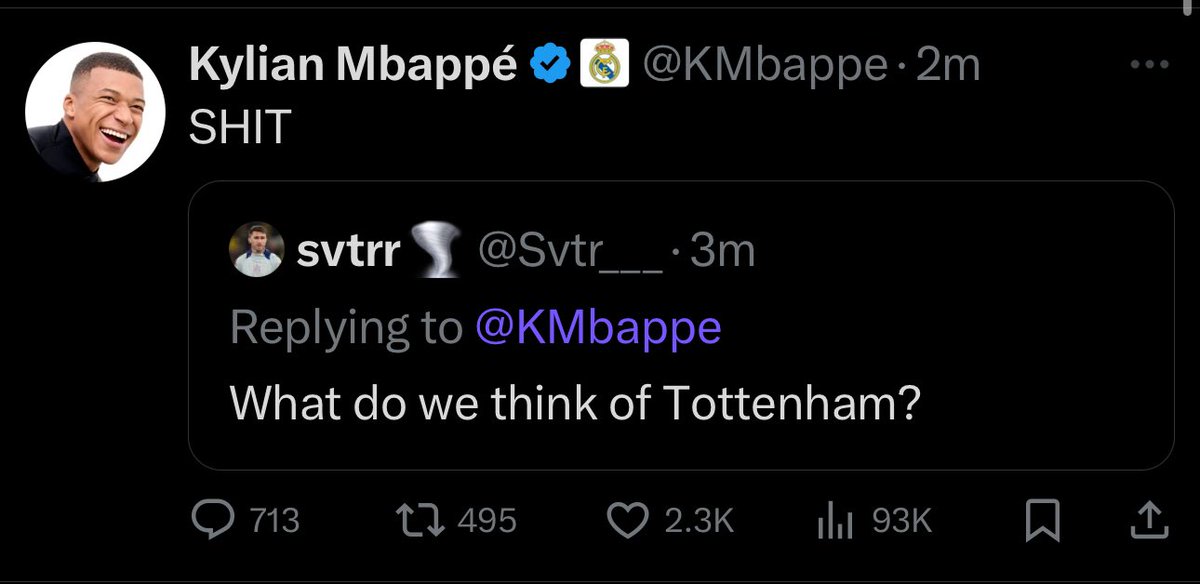 Called Tottenham shit