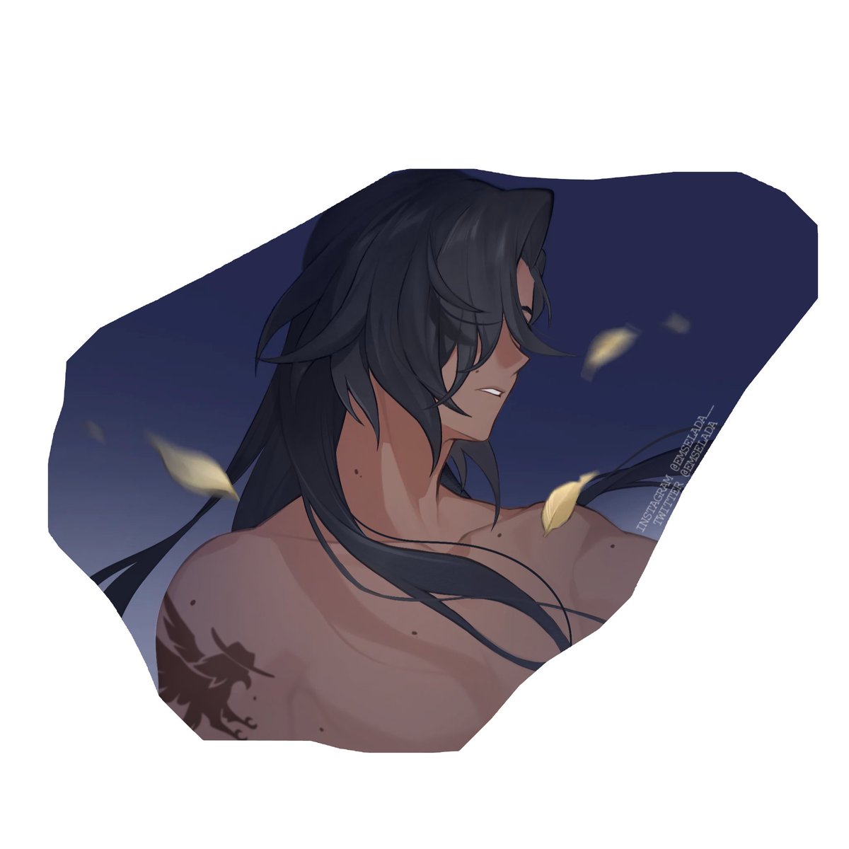 Emselada's tweet photo. I wanted to edit him.. idk... he is pretty... 

#HSR #Boothill https://t.co/m2Z2PIeFPV