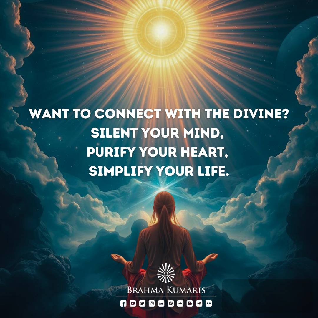 BrahmaKumaris's tweet photo. A pure heart with a peaceful mind is a vessel for the divine love to enter and nourish the soul.

Also by embracing simplicity, we even make this connection deeper. We can focus on what truly matters, making it easier to recognize the divine presence in our everyday lives. https://t.co/3kaxbTGaOk