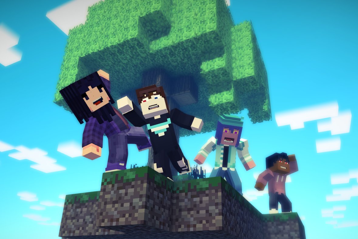 EHasheki's tweet photo. THE BOIS IN MINECRAFT STORY MODE TODAY IS EPIC @YeahDearyDeary @Goobbas_ @TalentNico @realDevinify https://t.co/2Q3LWNucfE