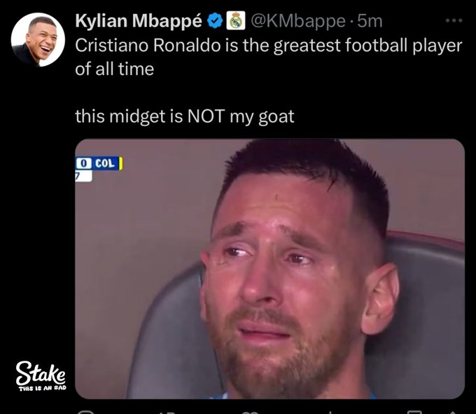 X_abazz's tweet photo. who hack innocent player mbappe account 
the hacker will never make heaven 
hack hack hack https://t.co/Tma9b4fM3U