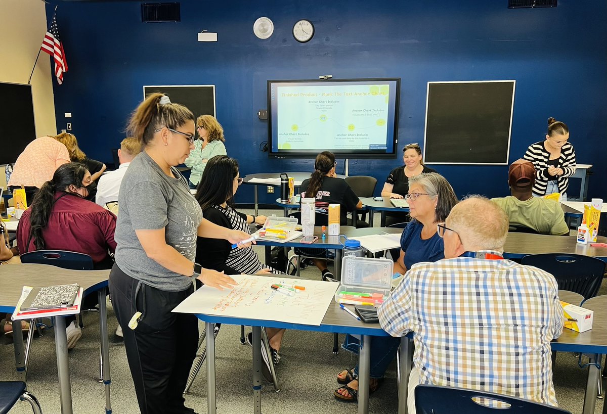WoodardJHS's tweet photo. The Woodard Staff gathered together to discuss and decide how to continue to strengthen our AVID instructional systems so effective implementation happens across our campus and in every classroom for the benefit of every Roadrunner. 

Woodard…You Belong Here!
💙BELIEVE❤️ https://t.co/2AS5Xfp0pf