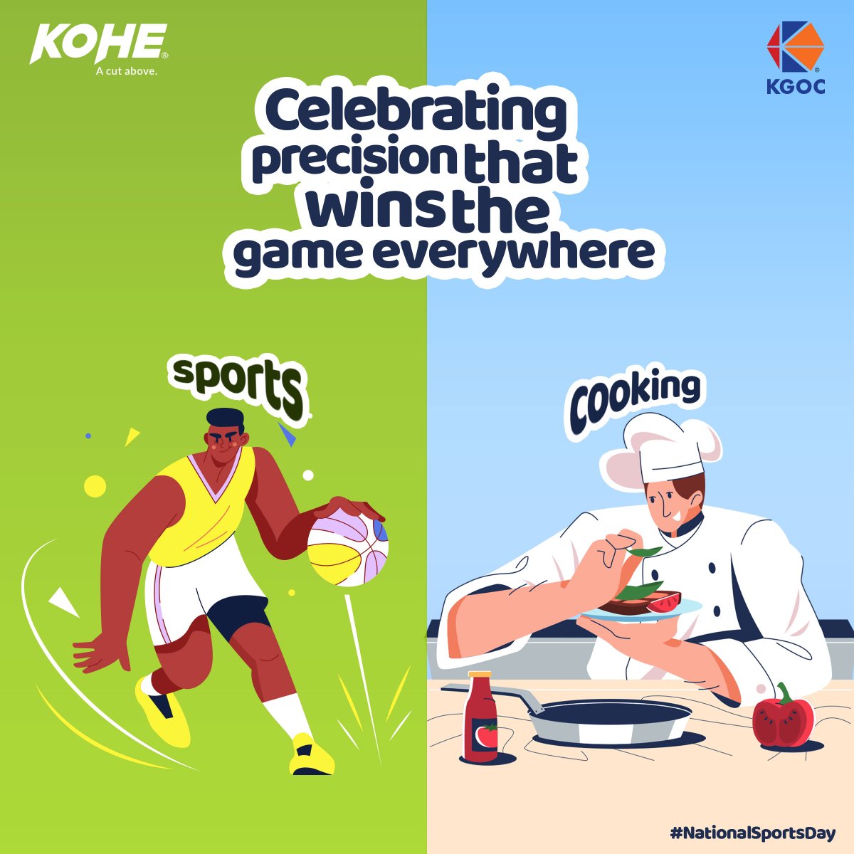 KgocKohe's tweet image. Just as athletes need precision to win in sports, chefs need the perfect kitchen essentials to excel!

#NationalSportsDay #precision
#KoheKitchenEssentials #KoheKnives #ACutAbove #KoheEssentials