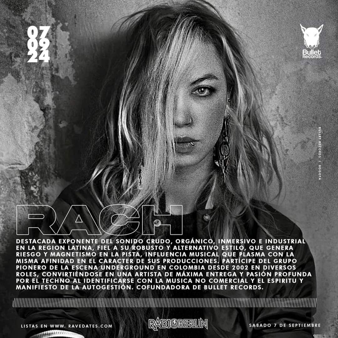 aka_RACH's tweet photo. La cuota local complementaria del próximo 7 de SEPTIEMBRE, es junto a 3 artistas de la pesada capital: @_varju_ , @aka_rach y @colomboi__ ,  firmes a su principio musical y con un amplio espectro del género. 

@bulletrecs 
📝 Listas Free antes de las 11PM
https://t.co/3UyfV6l5P6 https://t.co/799G2Qux1r