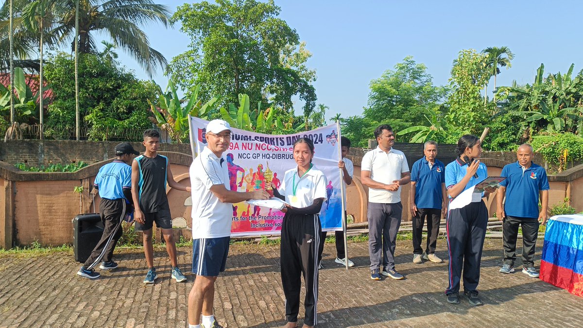 nccner's tweet image. Excited to see NCC cadets of 49A NU NCC &amp;amp; 11A Bn, Sivasagar  participate in &quot;Run for Fun&quot; on National Sports Day! Their josh and enthusiasm are contagious. Congratulations to the winners of the run—your dedication and teamwork shine brightly! 🏅 #NationalSportsDay #NCC #RunForFun