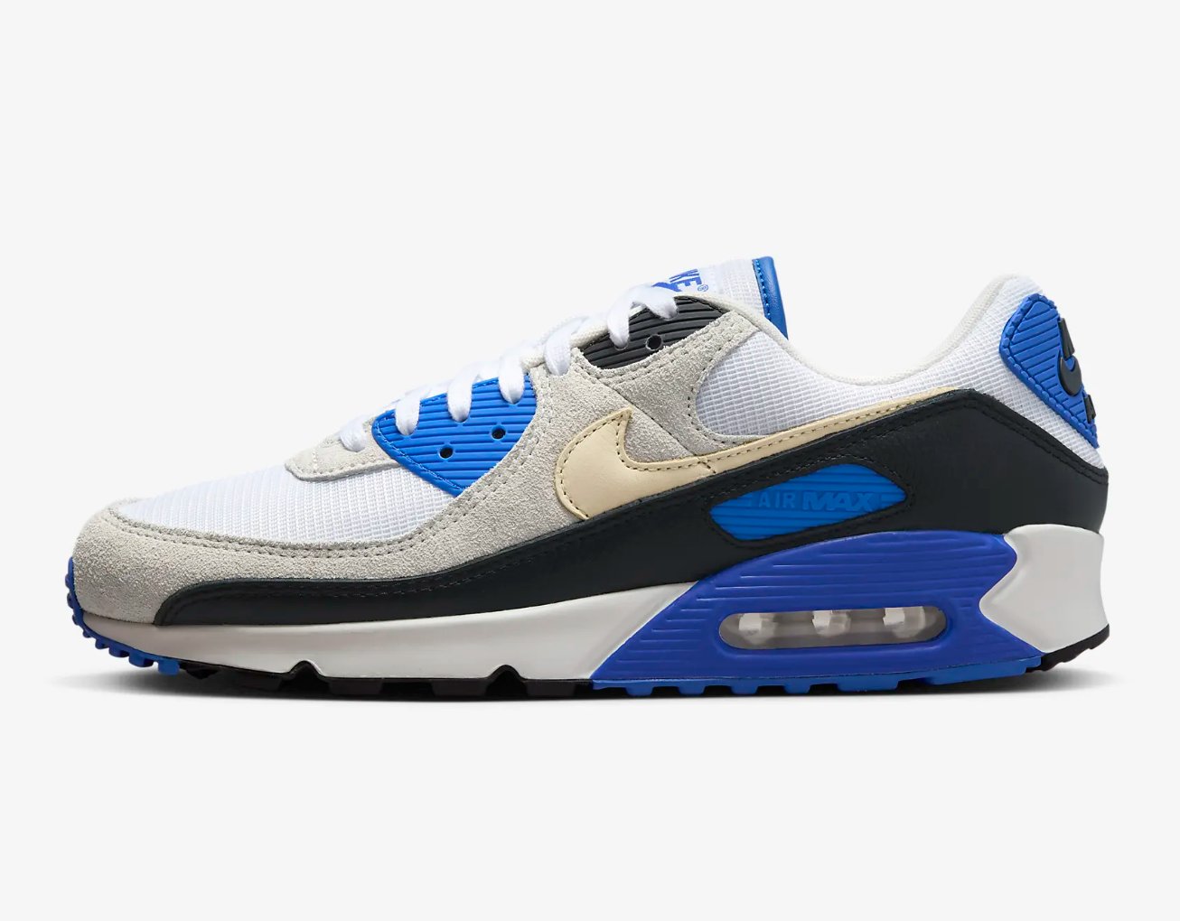 SOLELINKS on X Ad Nike Air Max 90 Premium White Racer Blue Khaki on sale for 98 shipping use code SAVE30 Finish Line https t WN8XAkL3NL JD Sports https t sSIA6ysGZe https t qSUOxSvYEY X