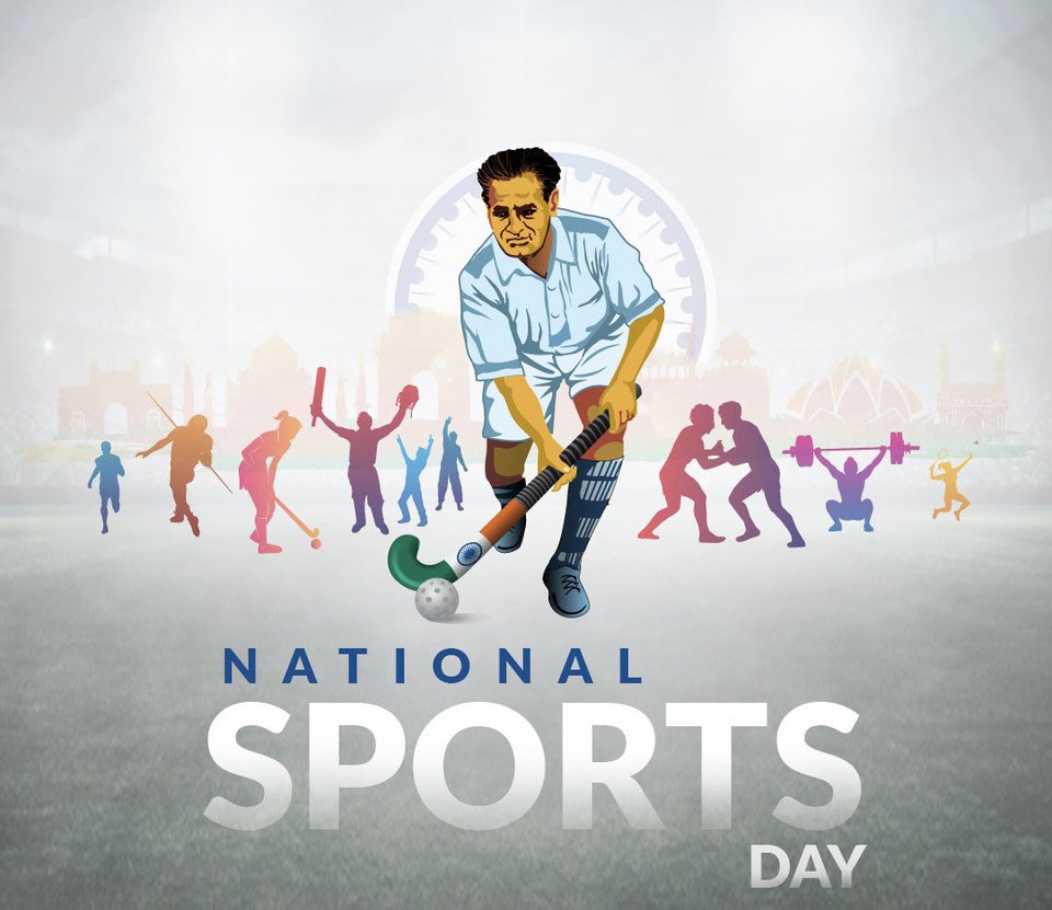 RajnagarPS's tweet photo. 🏅 National Sports Day - 29 August 🏅
Today, we honor the great hockey player Major Dhyan Chand and the importance of sports in our lives. On National Sports Day, let's all try to stay active and healthy by playing a sport. https://t.co/QRiOAIyTac