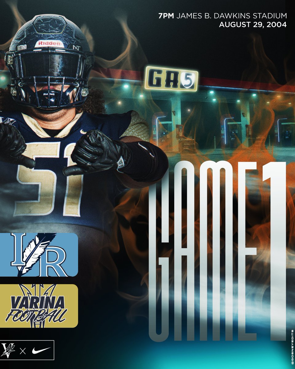 VarinaFootball's tweet photo. ๐- GET UP, ITโS GAMEDAYโผ๏ธ
๐- Indian River HS
๐- James B. Dawkins Stadium
โ๏ธ- 7 PM
๐๏ธ- https://t.co/hdj35ldnfP
๐ฑ- Wear GOLD!
๐ฃ- BE LOUD!
#BuiltOn5
#GA5
#L5CKEDIN
@AthleticsVarina @VHS_BlueDevils https://t.co/oU9ETpKjrm
