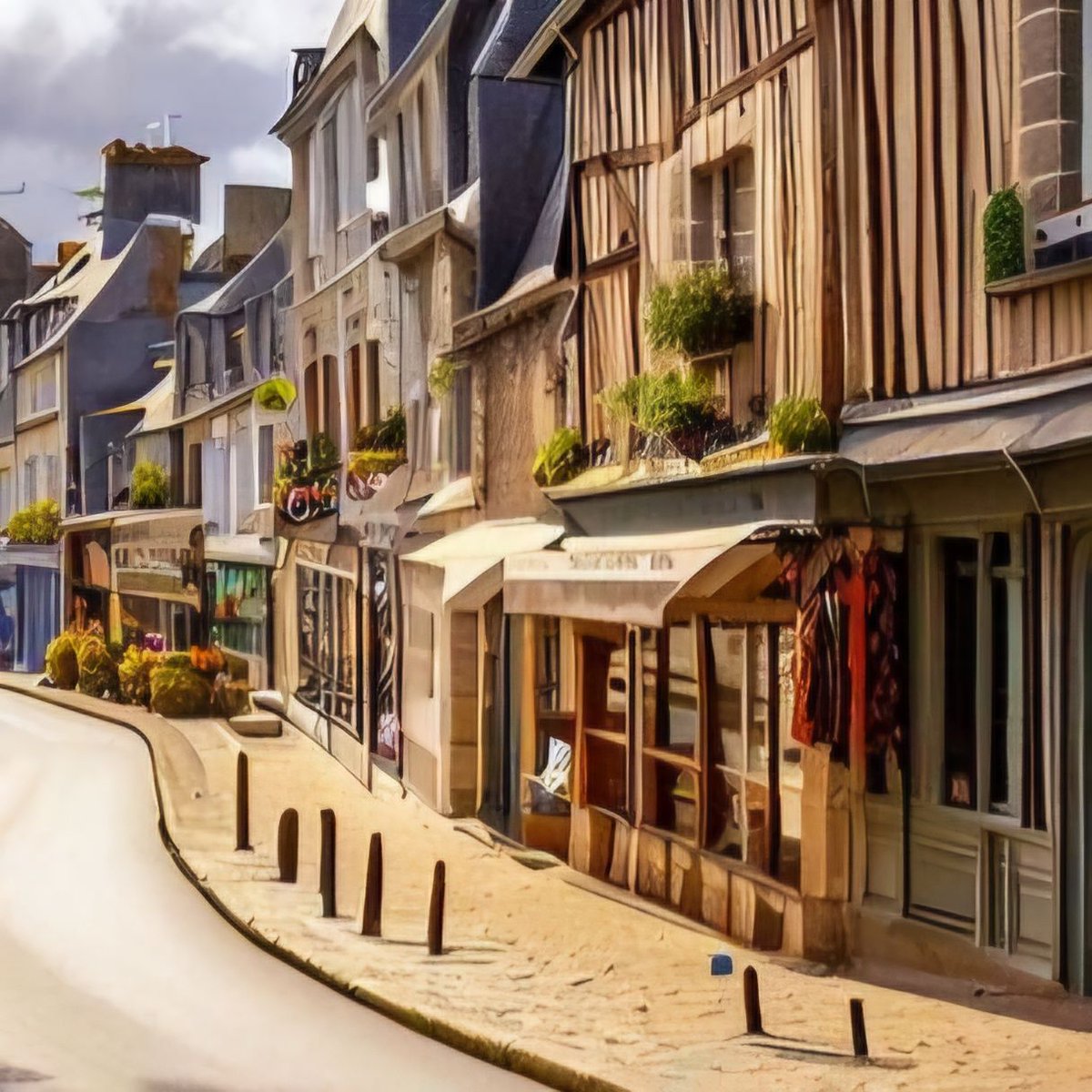 france_images's tweet image. A street in the town of #Avranches in #Normandy 

 #France 🇨🇵 #travel #photo