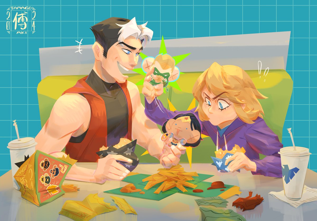 post-beating up goons in the Batburger™ parking lot activities!! 

jason and steph at Batburger™ for anon who donated to the <a href="/dcforgaza/">DC Gotcha For Gaza</a> !!!!! :3

#JasonTodd #StephanieBrown #DCforGAZA