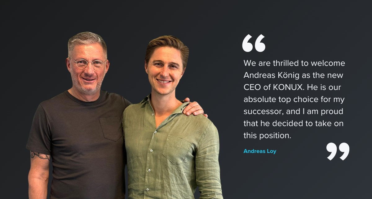 🚨 Exciting Announcement 
 
We're truly excited to welcome Andreas Koenig as the new CEO of KONUX! 🎉 Andreas, former CEO of TeamViewer and ProGlove, brings a wealth of experience and proven leadership in the tech industry. 
Learn more: konux.com/konux-appoints…

#AI #Railway