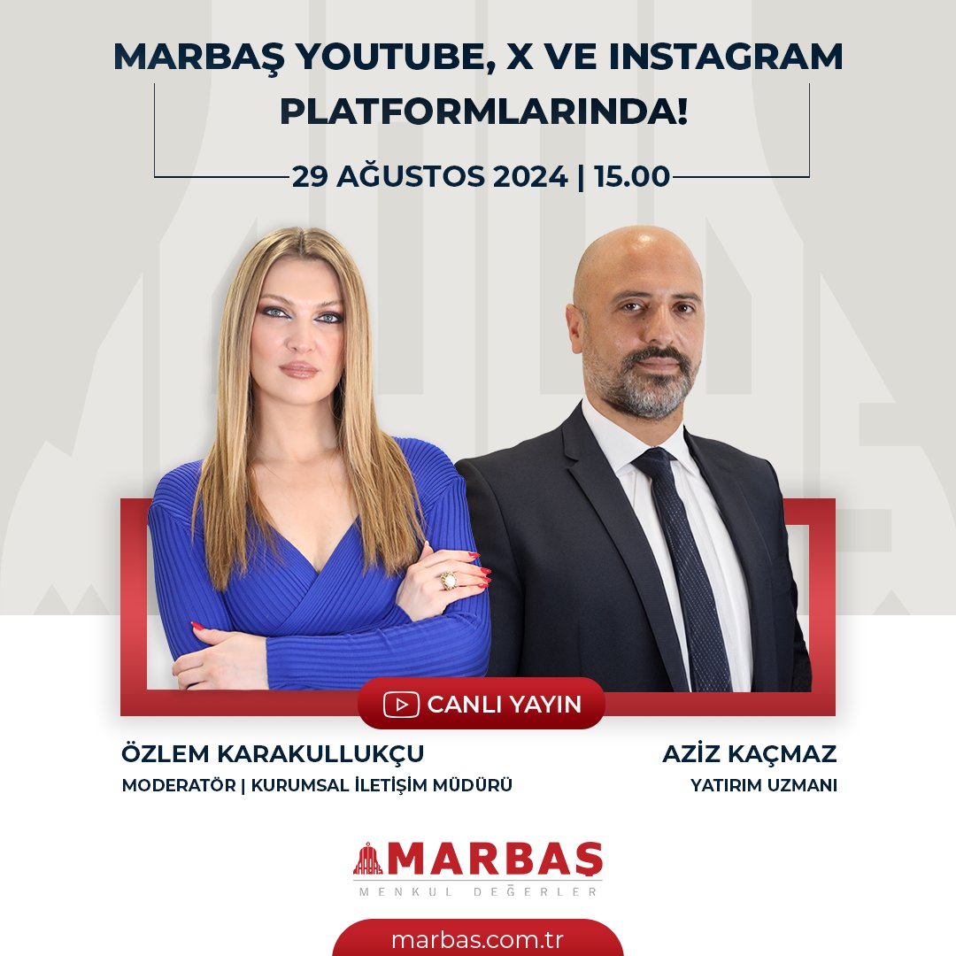 Marbaş Menkul Değerler (@marbas_menkul) on Twitter photo Bugün Saat 15:00'da Özlem Karakullukçu'nun ( <a href="/ozlemkarakul/">ÖZLEM KARAKULLUKÇU</a> ) Konuğu Yatırım Uzmanımız Aziz Kaçmaz ( <a href="/azzkcmz/">Aziz KAÇMAZ</a> ) Borsa İle İlgili Değerlendirmelerde Bulunacak.
Youtube Kanalımıza Ulaşmak İçin Tıklayınız.
youtube.com/channel/UCqN7l…
#herzamanyanında Bugün Saat 15:00'da Özlem Karakullukçu'nun ( <a href="/ozlemkarakul/">ÖZLEM KARAKULLUKÇU</a> ) Konuğu Yatırım Uzmanımız Aziz Kaçmaz ( <a href="/azzkcmz/">Aziz KAÇMAZ</a> ) Borsa İle İlgili Değerlendirmelerde Bulunacak.
Youtube Kanalımıza Ulaşmak İçin Tıklayınız.
youtube.com/channel/UCqN7l…
#herzamanyanında
