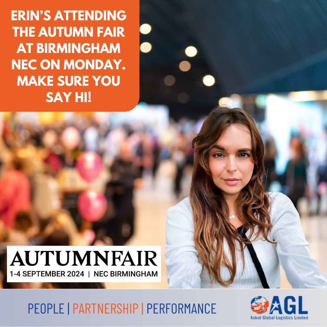 Erin Will be heading to the Autumn Fair at the Birmingham NEC this Monday! 🍂✨

Are you going to be there? We’d love to connect, chat about your logistics needs, and see how we can help your business grow! Don’t hesitate to say hi if you see Erin!

#AutumnFair