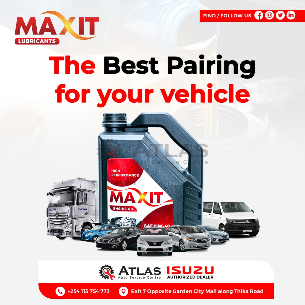 Atlas Service Centre (@atlasautocentre) on Twitter photo Give your engine the royal treatment it deserves.Maxit oil is the perfect pairing for your vehicle. ๐๐Visit <a href="/Atlasautocentre/">Atlas Service Centre</a> today for top-quality service and a healthier engine.#howcanwehelp #garage #MaxitOil #EngineCare #qualityservices #ChampionsLeague #Telegram #Mpox Give your engine the royal treatment it deserves.Maxit oil is the perfect pairing for your vehicle. ๐๐Visit <a href="/Atlasautocentre/">Atlas Service Centre</a> today for top-quality service and a healthier engine.#howcanwehelp #garage #MaxitOil #EngineCare #qualityservices #ChampionsLeague #Telegram #Mpox