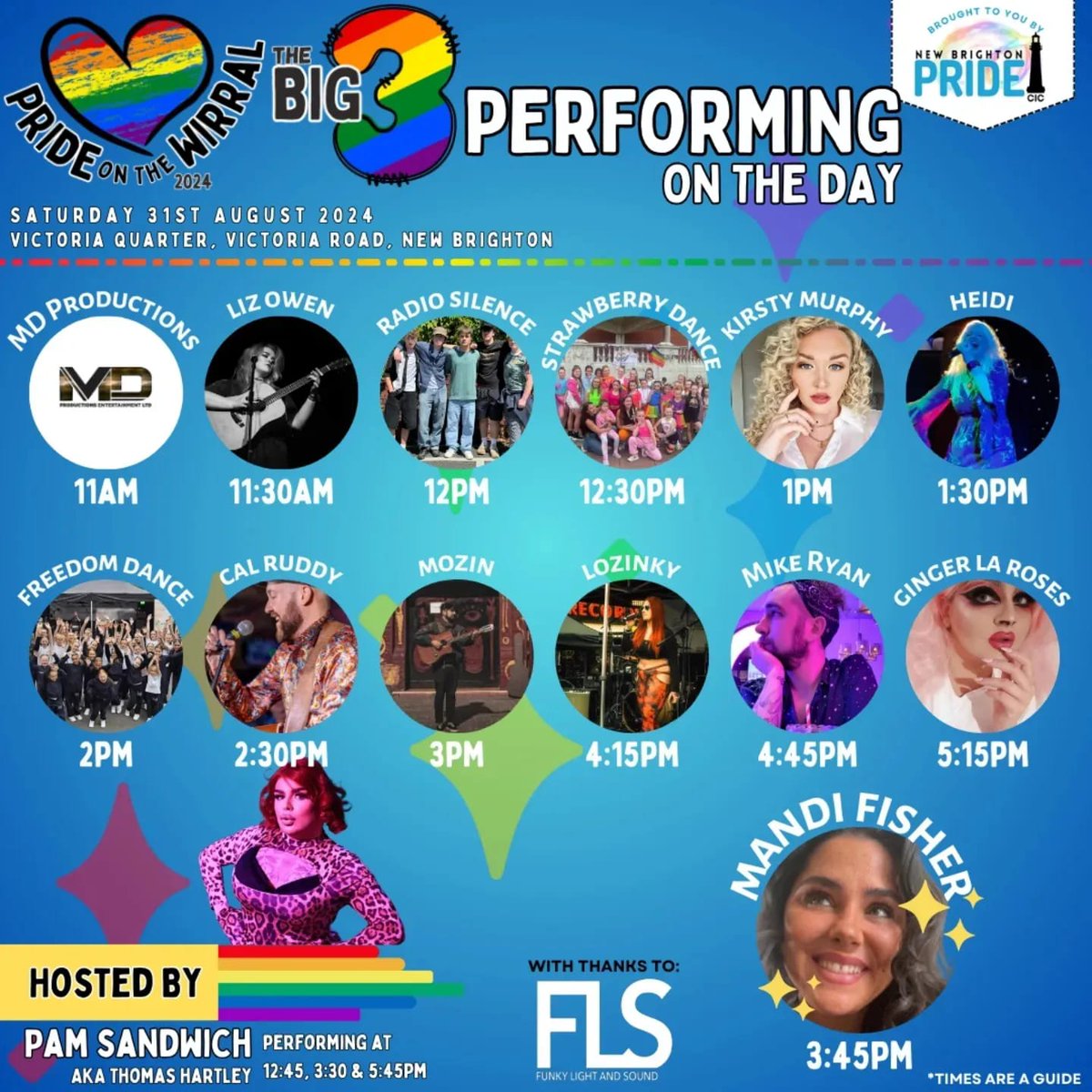 Another weekend and another wonderful event in New Brighton. New Brighton Pride takes place this Saturday in the Victoria Quarter. A free to attend event with amazing Performers, Services, Market Stalls and entertainment for the kids. Everyone welcome!!