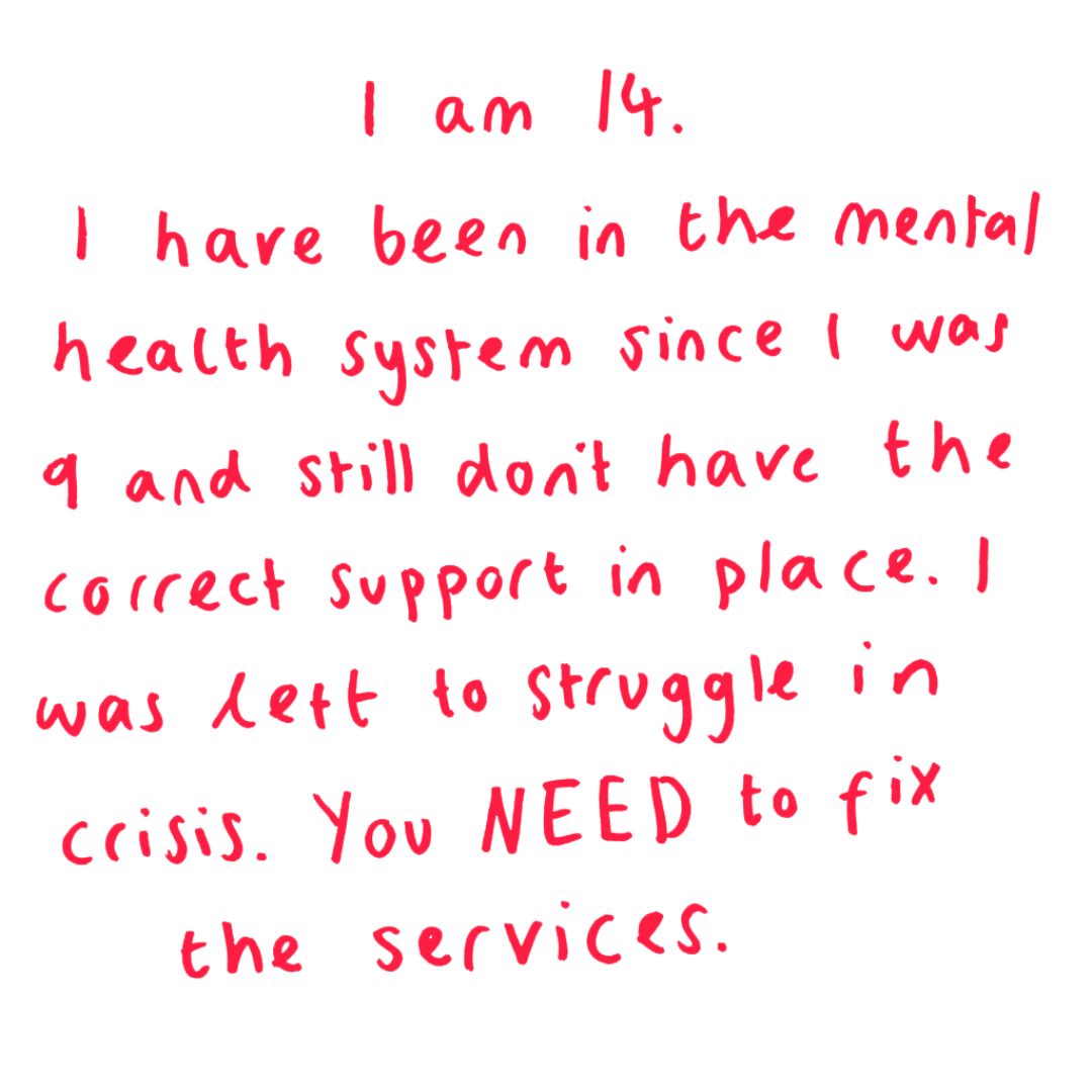 Today we’ll be delivering this message to parliament to be sent to this young person’s MP. It’s just one of 700 messages submitted to us by young people and their allies.

MPs need to know what young people are going through. It’s time to give them a reality check.