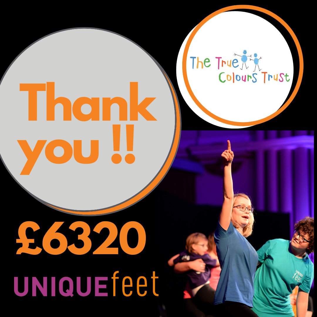 Thankful Thursday!
A huge THANK YOU to @truecolourstrus who have awarded £6320 towards our varied programme of accessible &amp; inclusive activities, enabling families in our our Unique Feet community group to get involved in a space of understanding, acceptance &amp; friendship.