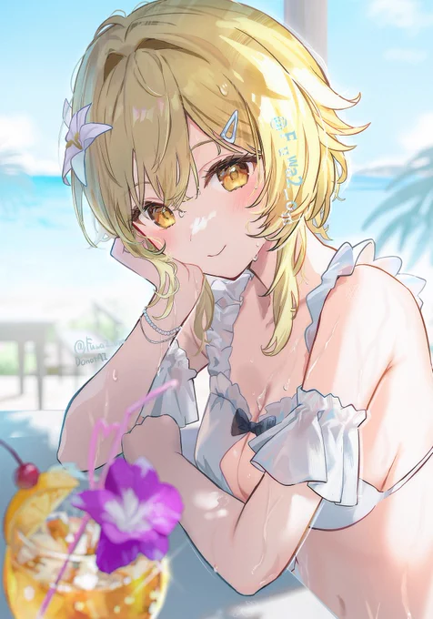 半分...飲まないの?って見てくる水着蛍ちゃん#原神  #GenshinImpact 