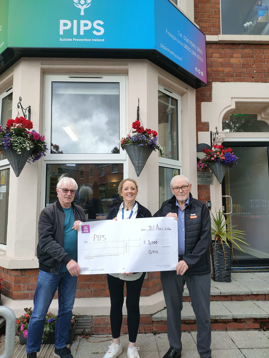 PIPS Suicide Prevention Charity (@pipscharity) on Twitter photo Thank you, @GMB_union_NWI, for raising £3,300 for <a href="/PipsCharity/">PIPS Suicide Prevention Charity</a>! A huge shoutout to Bob, Paul, and the entire team for your incredible efforts at the May Day rally in Belfast. Your generosity will have a big impact on suicide prevention. You’re amazing! 🫶🏽🎉 Thank you, @GMB_union_NWI, for raising £3,300 for <a href="/PipsCharity/">PIPS Suicide Prevention Charity</a>! A huge shoutout to Bob, Paul, and the entire team for your incredible efforts at the May Day rally in Belfast. Your generosity will have a big impact on suicide prevention. You’re amazing! 🫶🏽🎉
