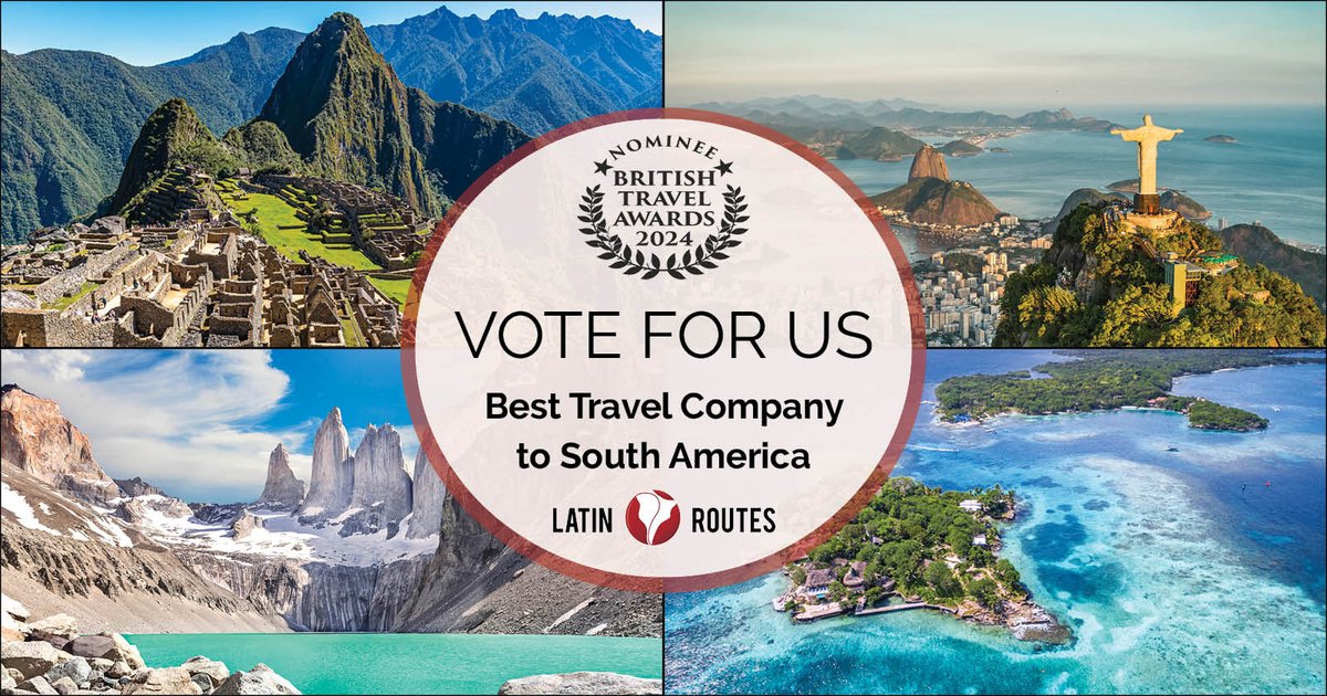 Latin Routes (@latinroutes) on Twitter photo Don't forget to vote for us in the <a href="/BritTravAwrds/">British Travel Award</a> 2024. We're nominated for Best Travel Company to South America. 🏆
Cast your vote now!
britishtravelawards.com/btaform.php?no… Don't forget to vote for us in the <a href="/BritTravAwrds/">British Travel Award</a> 2024. We're nominated for Best Travel Company to South America. 🏆
Cast your vote now!
britishtravelawards.com/btaform.php?no…