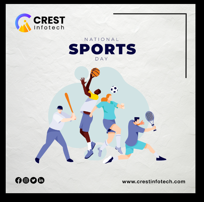 crestwebtech's tweet photo. "Play with heart and unite in spirit, letting sports be the force that brings our nation together in joy. Happy National Sports Day! " @crest_web 
#sportsday #sports #sport #sporty #sportsphotography #instasport #sportsnews #fitness #sportsman #motivation #sportswear https://t.co/kDWmuKrje6