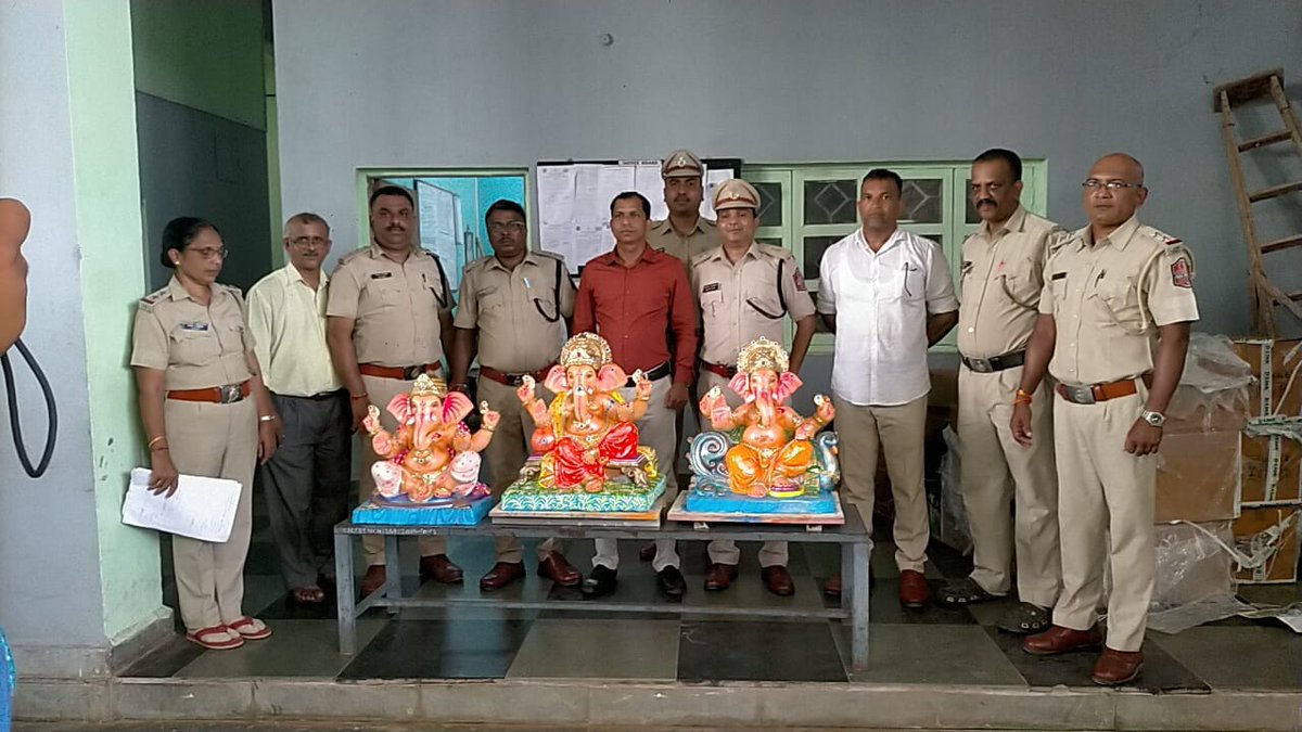 Goa_Police's tweet photo. Inmates at Central Jail Colvale have crafted beautiful Ganesha idols as part of prisoner reform program, now available for sale. This initiative supports rehabilitation through creativity and skill-building. #CommunityReform #ArtForChange #GaneshChaturthi https://t.co/SYMccNafsu