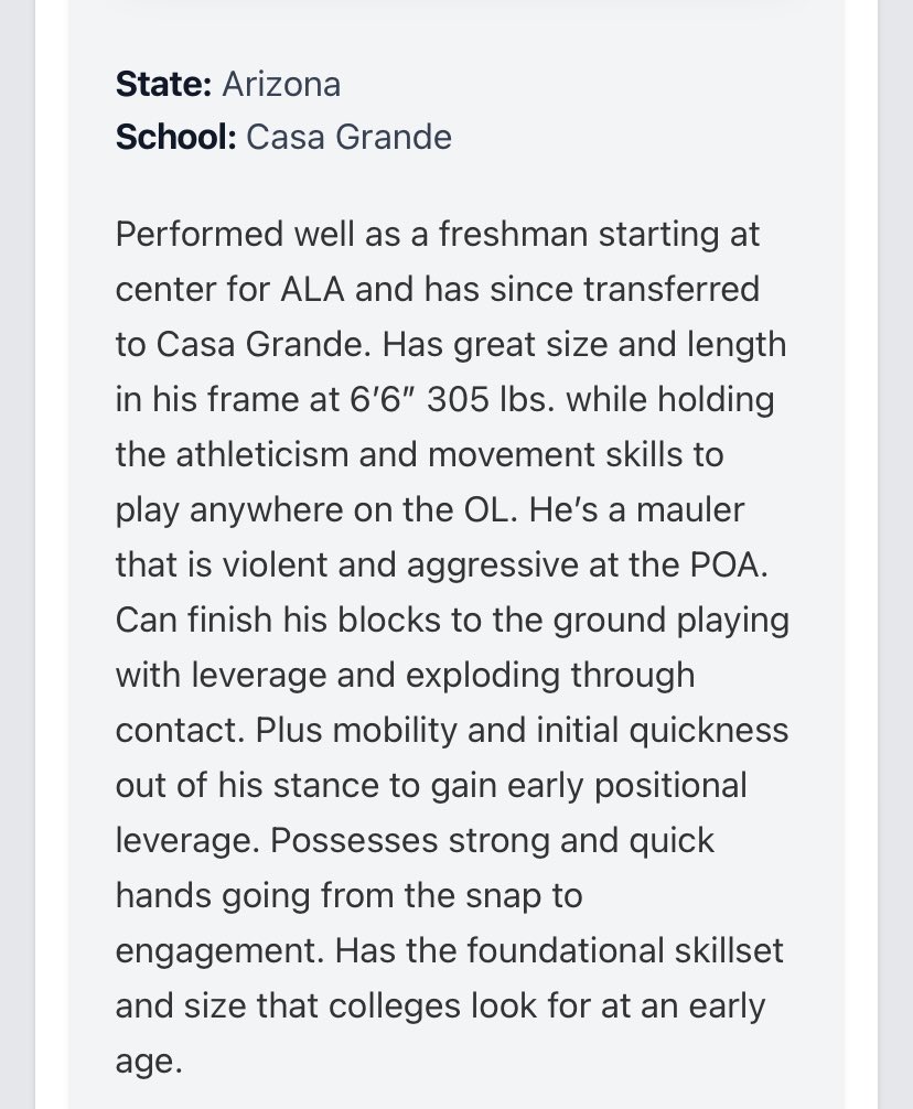 Brayden Mendoza 2027 (@braydenmen72) on Twitter photo Very thankful to be ranked by <a href="/PrepRedzone/">Prep Redzone 🏈</a> and be named #18 in the state for 27 and #2 for OL
@coachjohnj50 <a href="/Coach_DRam/">Daniel Ramirez</a> <a href="/CoachJonRoberts/">Coach Jon Roberts</a> <a href="/VGHSFootball/">Vista Grande Football</a> <a href="/BJMedia1/">BJ Media</a> <a href="/VGHSAthletics/">Vista Grande Athletics</a> Very thankful to be ranked by <a href="/PrepRedzone/">Prep Redzone 🏈</a> and be named #18 in the state for 27 and #2 for OL
@coachjohnj50 <a href="/Coach_DRam/">Daniel Ramirez</a> <a href="/CoachJonRoberts/">Coach Jon Roberts</a> <a href="/VGHSFootball/">Vista Grande Football</a> <a href="/BJMedia1/">BJ Media</a> <a href="/VGHSAthletics/">Vista Grande Athletics</a>