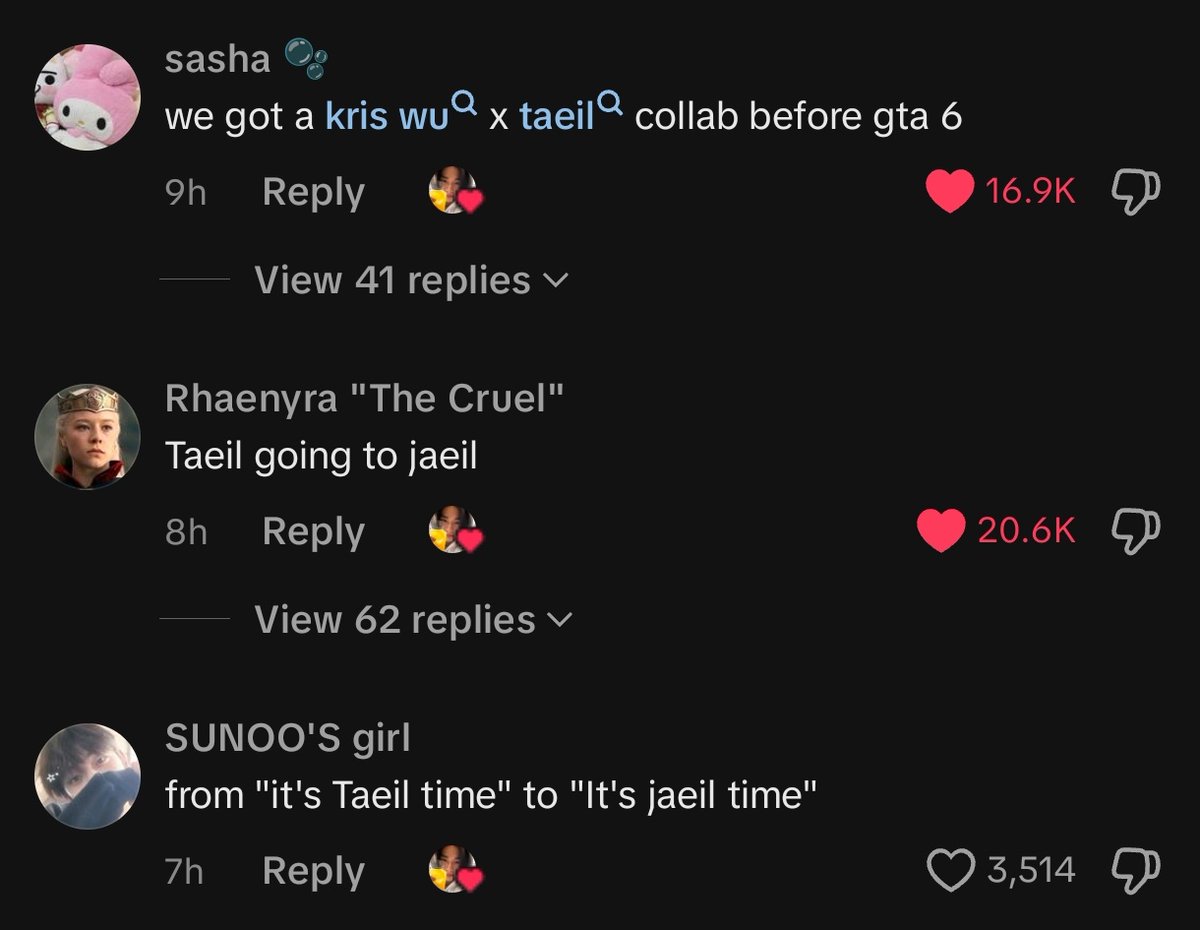 THESE COMMENTS ABT TAEIL IS TAKING ME OUTTTTT