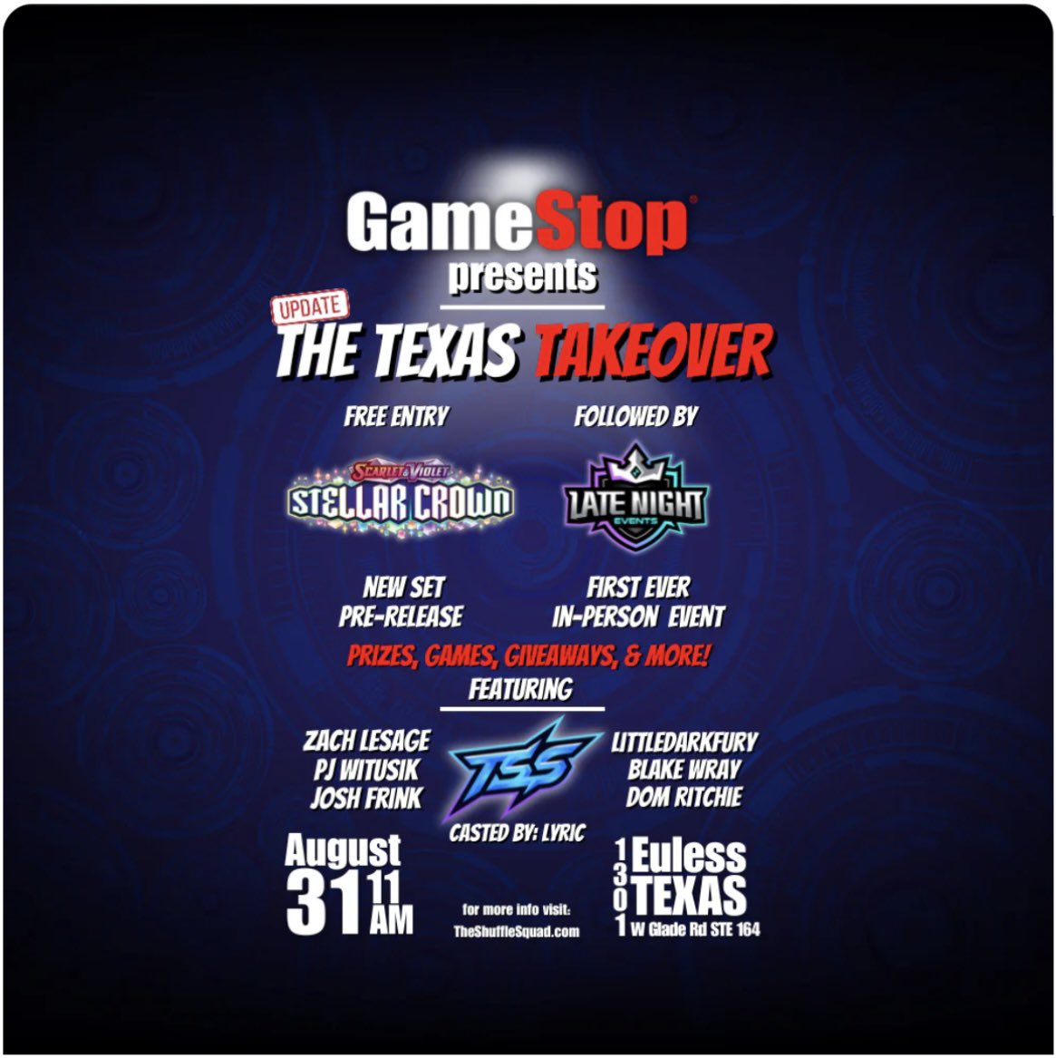purplequestions's tweet photo. @jake2b @jake2b 

GameStop presents: the Texas Takeover https://t.co/Pf29jKnVot