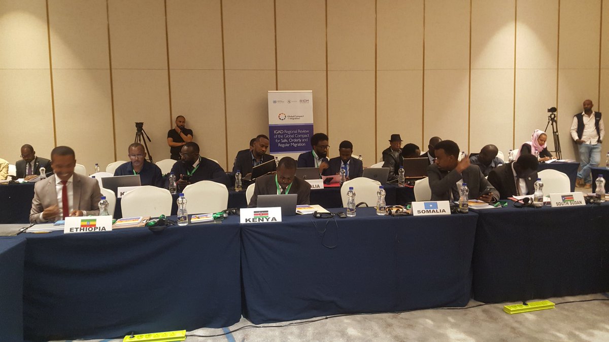 IGADHealthS's tweet photo. #IGADMigration #GlobalCompact4Migration
IGAD Regional Review of the Global Compact meeting for Safe, Orderly and Regular Migration, in Addis Ababa, Ethiopia, to start shortly.
@IOMRONairobi @DjiboutiIom @IOMEthiopia @giz_gmbh @EU_Partnerships @WorldBank @UNmigration https://t.co/GtOXPAGm09