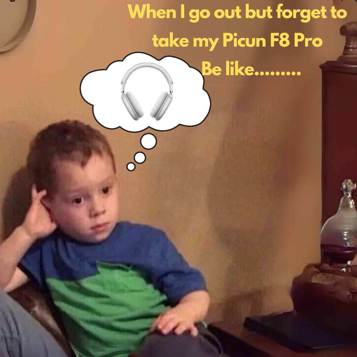 Picun_Global's tweet photo. When i go out but forget to take my Picun F8 Pro. #picun #picunf8pro #headphones #Memes https://t.co/T5Q0SjqdzN