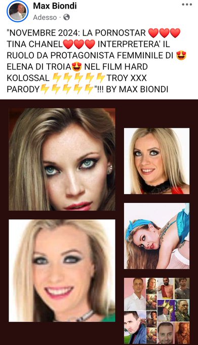 "NOVEMBRE 2024: LA PORNOSTAR ❤❤❤TINA CHANEL❤❤❤ INTERPRETERA' IL RUOLO DA PROTAGONISTA FEMMINILE DI 😍ELENA