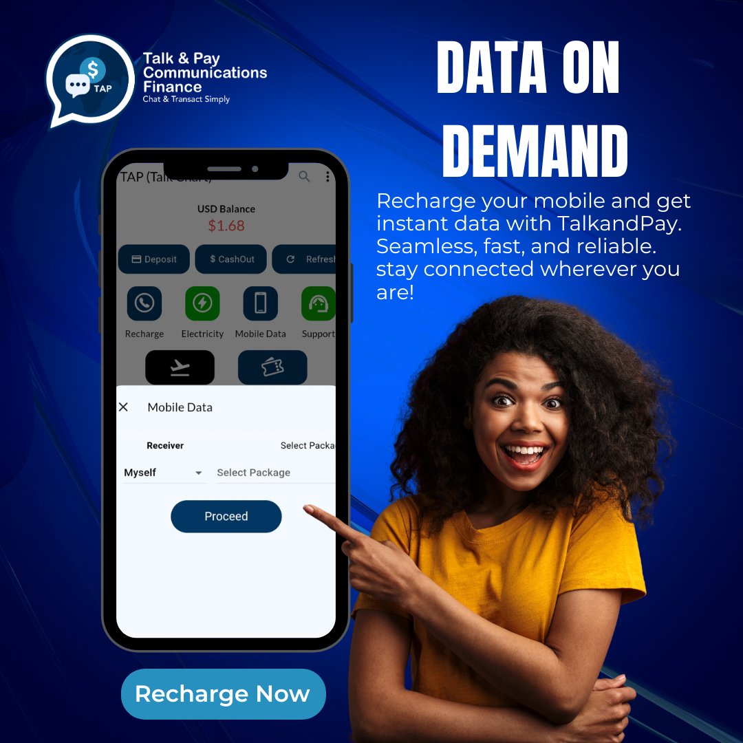 TalkChart1's tweet image. Instant Data, Just a Recharge Away!
#TalkandPay #InstantData #RechargeNow #QuickTopUp #DataOnDemand #PowerYourConnection #TapToRecharge #FastData #StayConnected #RechargeEasy #InstantAccess  #RechargeInstantly #DataReady #TalkandPayPower #InstantInternet #TopUpFast #uae #zimbabwe
