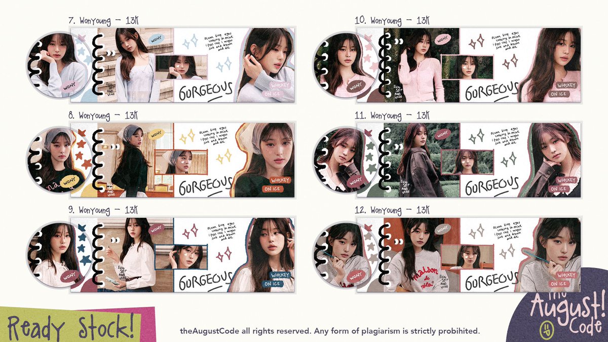 theAugustCode's tweet image. RTs are appreciated! 😻

STILL AVAILABLE layout ready stock SPECIAL WONYOUNG. Yg mau angkut bisa langsung DM aku yaa.

💸 5k-14k
📝 Text replacement ✅

#zonauang #zonajajan