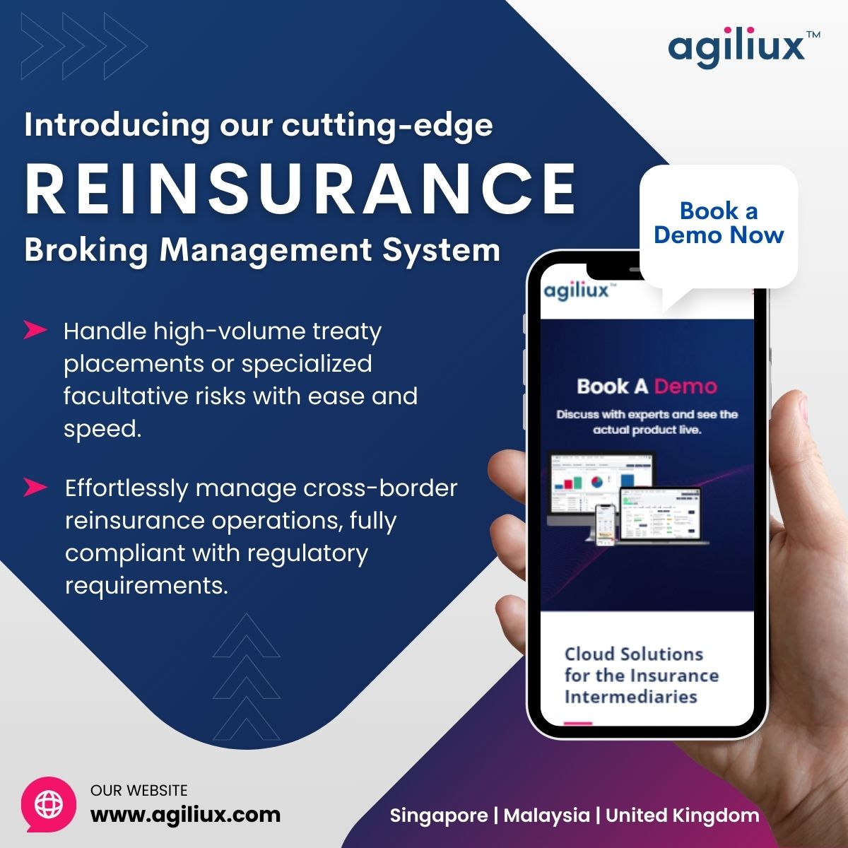 Elevate your #reinsurance game with advanced #Broking Management System!
✅Handle high-volume treaty placements and specialized facultative risks with unmatched efficiency.
✅ Seamlessly manage multi-currency, cross-border operations, fully aligned with regulatory standards