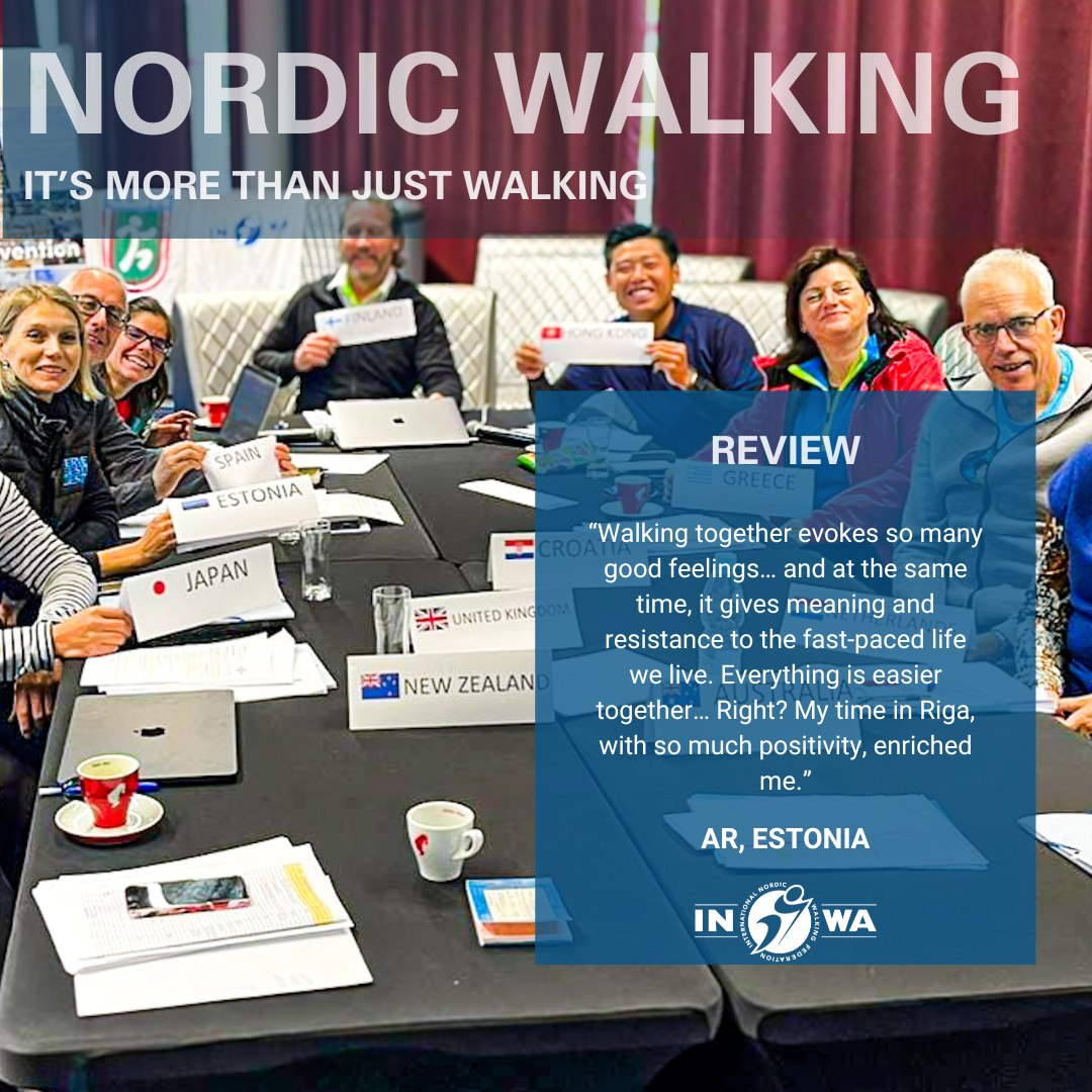 InwaSpain's tweet photo. 🗓️Menos de 2 semanas para nuestra cita anual #INWA y compartir nuestras experiencias.
🤩Orgullo de formar parte de esta "familia" y vivir con ella nuestra pasión por la #MarchaNórdica. 
📍El año pasado en Riga, este año en Lahti (Finlandia). 
https://t.co/9oSAjMulH0 https://t.co/XSnmIeMwDT