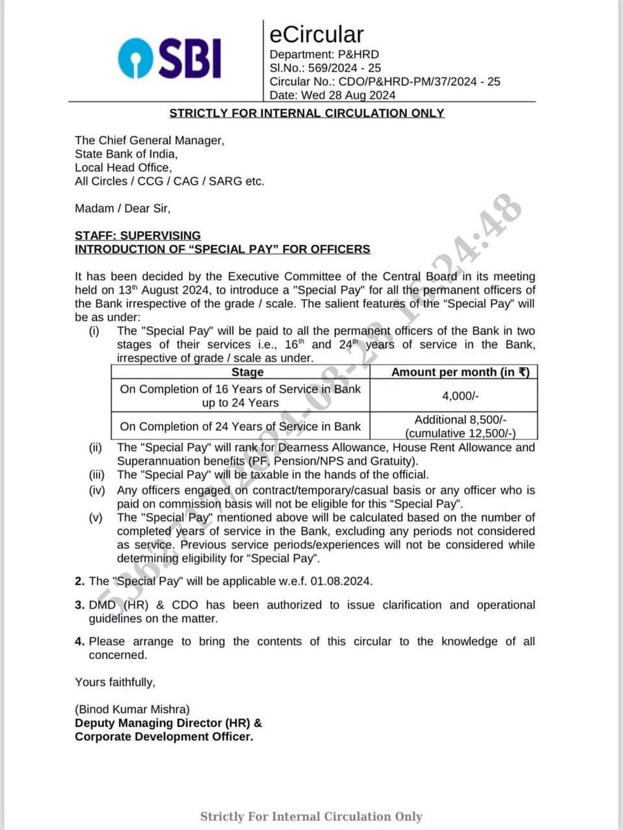 Banker_Resists's tweet image. Excellent move by SBI. 

There are ample opportunities in the market and no incentive was there for loyalists to keep sticking to the organisation. 

Amount might be debatable though.
