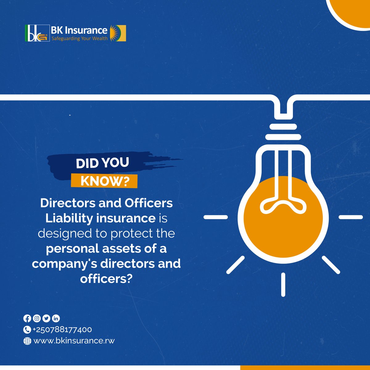 bkinsuranceltd's tweet image. Protect your business leaders from personal liability with specialized coverage for compensation claims against wrongful acts. 
Safeguard your company's decision-makers today. 
#BusinessProtection 
#LiabilityCoverage 
#DirectorInsurance