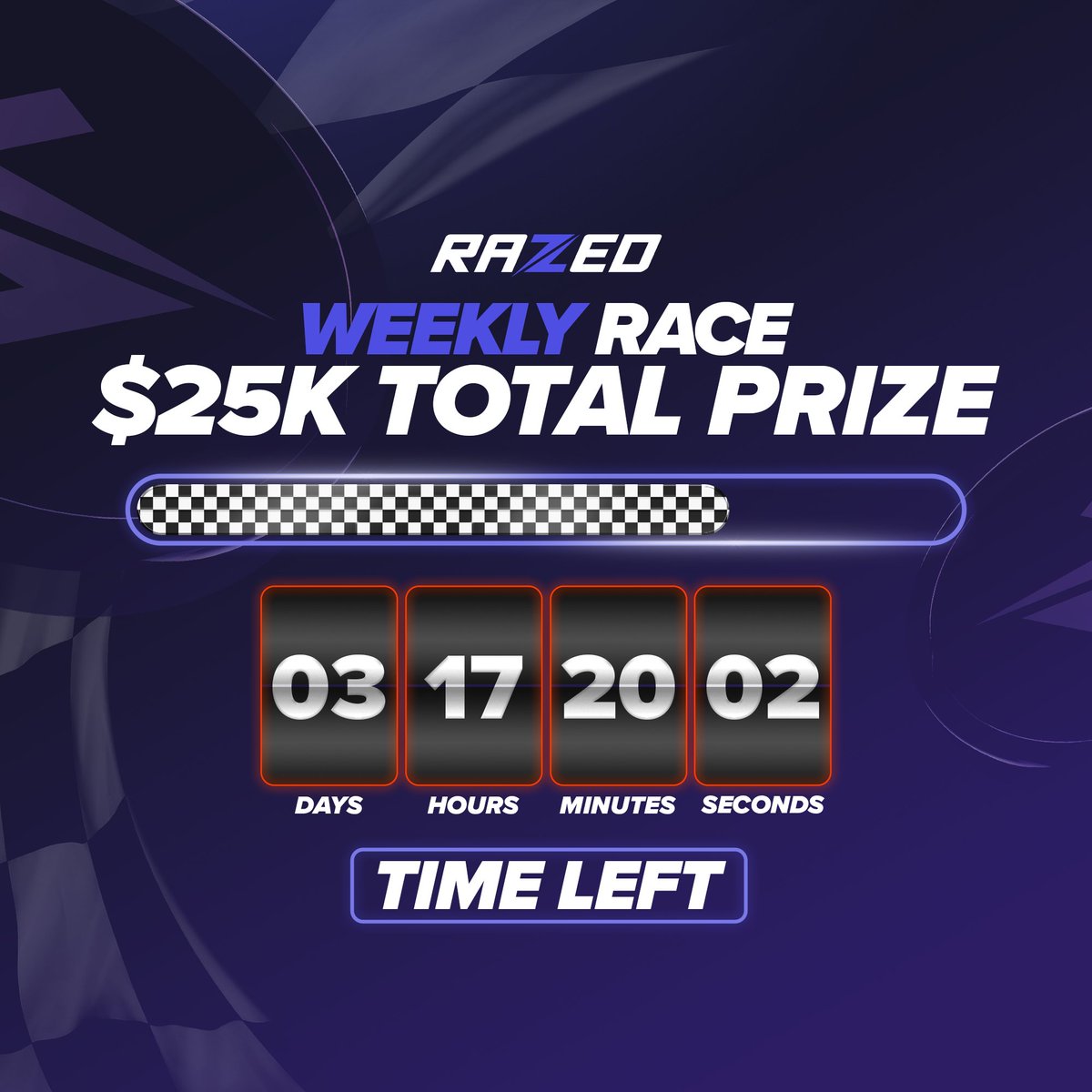 Razedcom's tweet photo. Last week we asked who you thought would win the $25k Weekly Race. This week, we want to hear what slots the Admin should play to get on the Leaderboard. 

Retweet 🔁 & Comment Below⬇️Help us get close to the top 10 for some tips 💎