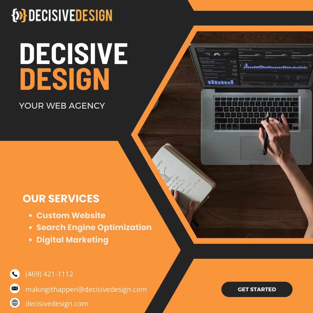 DecisiveDesign's tweet image. We offer top-notch services in Custom Website Development, Search Engine Optimization, and Digital Marketing. Partner with us to take your business to the next level! 

🌐 decisivedesign.com 
✉ makingithappen@decisivedesign.com

#WebDesign #SEO #DigitalMarketing